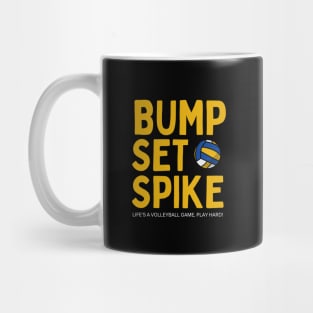 Bump, Set, Spike: Life's a Volleyball Game, Play Hard Mug
